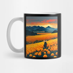 Yellow Flowers - Journey To Mount Fuji Mug